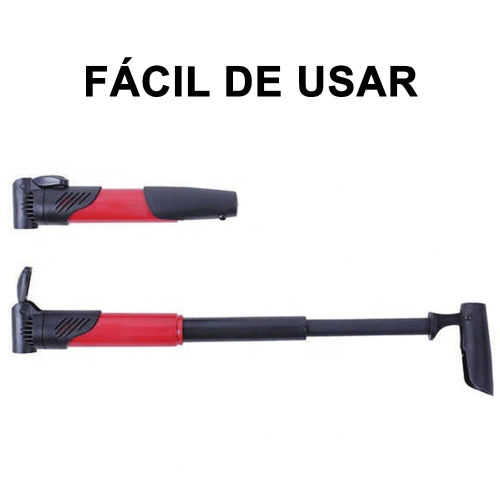 Inflador Bicicleta Pelota Portátil Negro