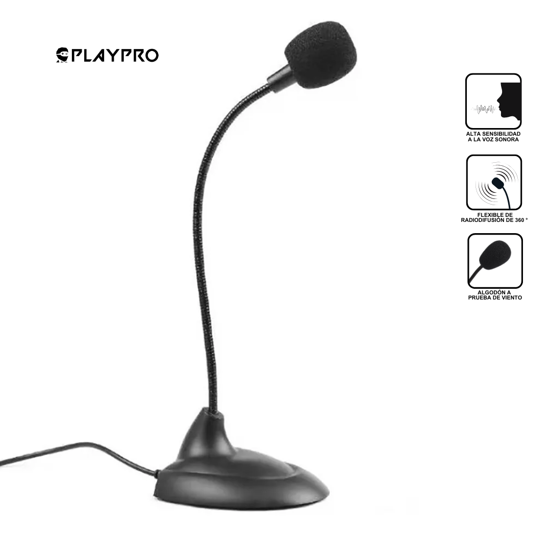 Micrófono Profesional con Cable P800 Playpro – Calidad Estudio