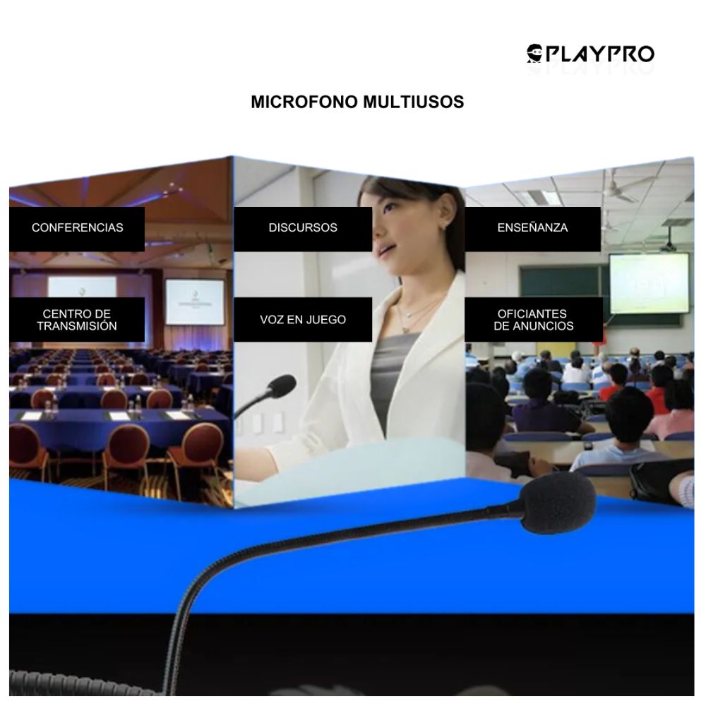 Micrófono Profesional con Cable P800 Playpro – Calidad Estudio