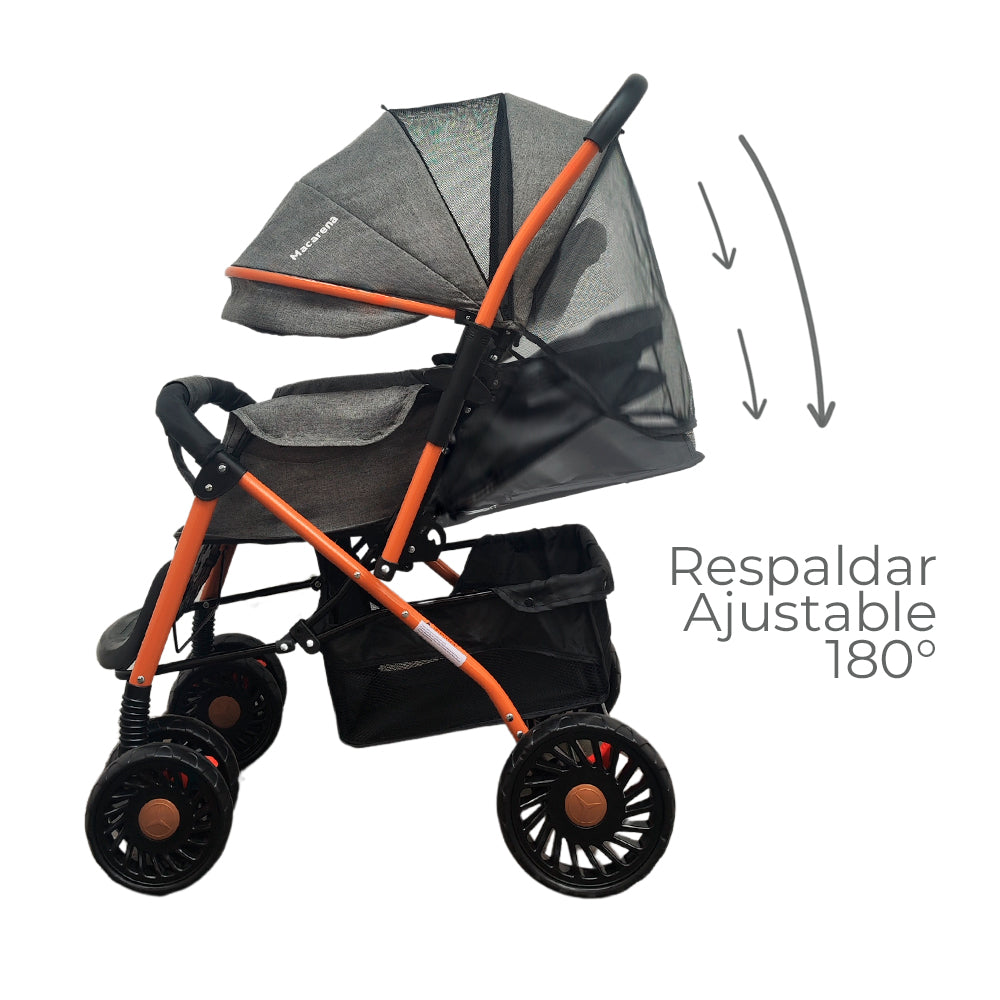 Coche para Bebe Macarena Deluxe Gris BBM400002