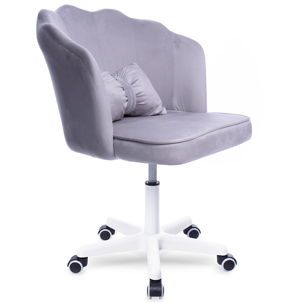Silla Giratoria de Escritorio Oficina Tocador Q1 Gris Claro Buckingham