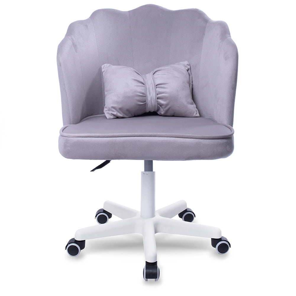 Silla Giratoria de Escritorio Oficina Tocador Q1 Gris Claro Buckingham