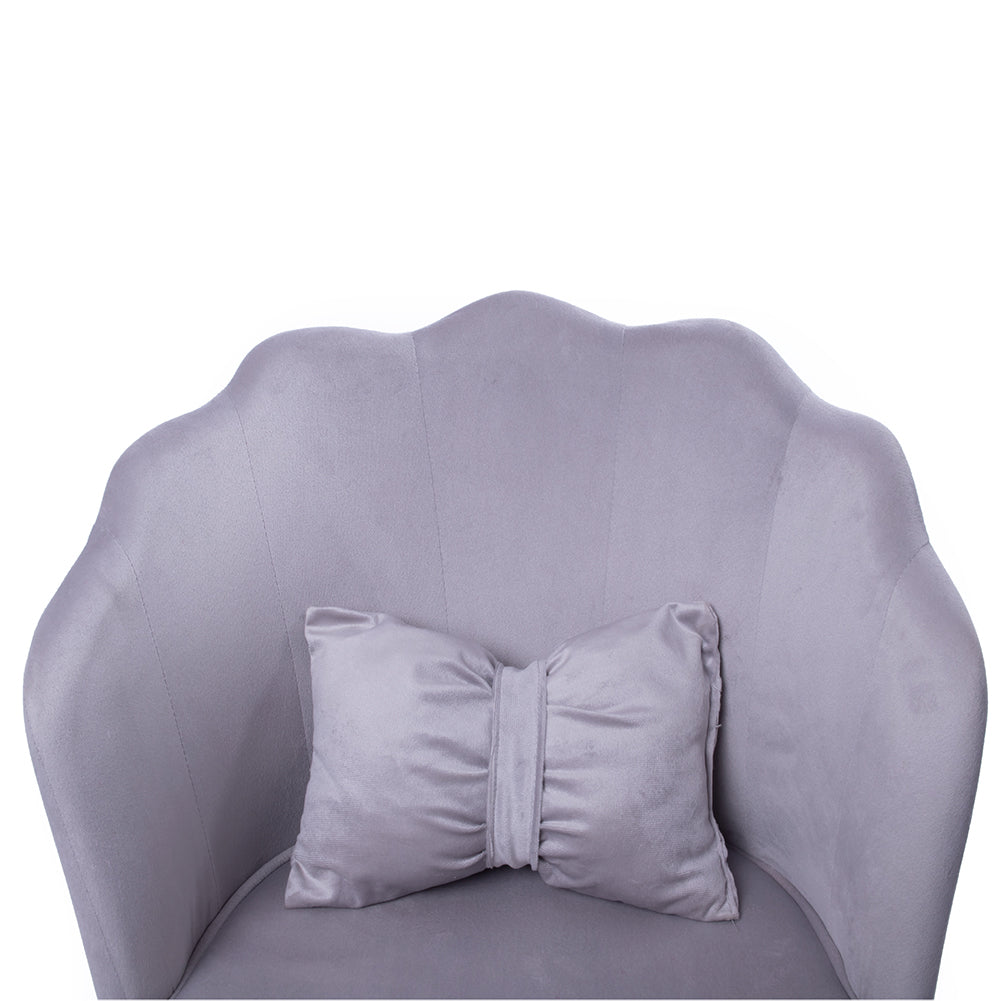 Silla Giratoria de Escritorio Oficina Tocador Q1 Gris Claro Buckingham