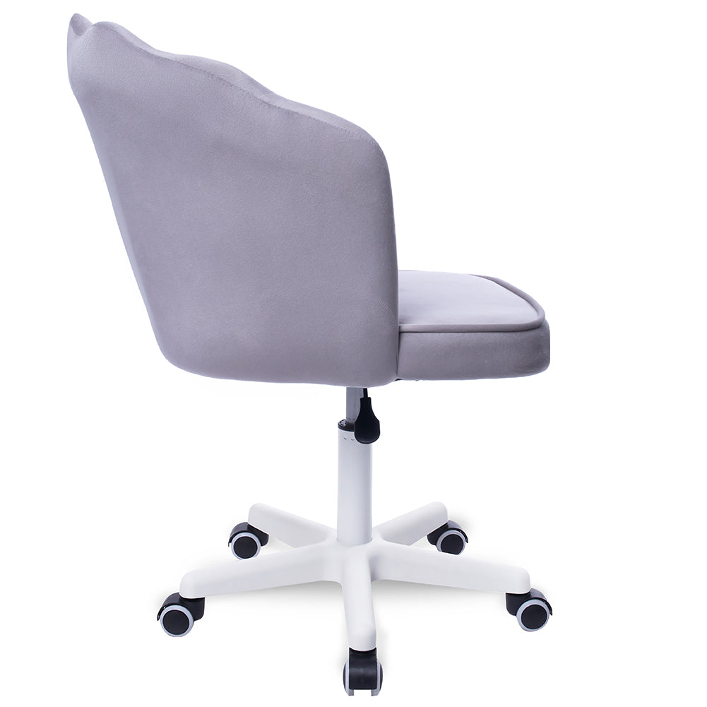 Silla Giratoria de Escritorio Oficina Tocador Q1 Gris Claro Buckingham
