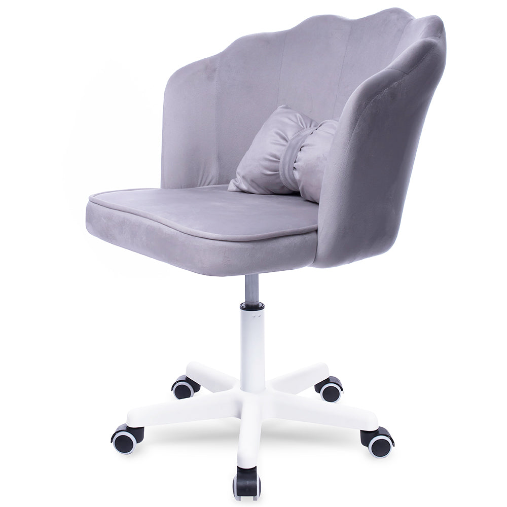 Silla Giratoria de Escritorio Oficina Tocador Q1 Gris Claro Buckingham