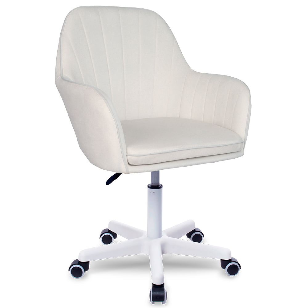 Silla Giratoria de Escritorio Oficina Buckingham Soft Blanca