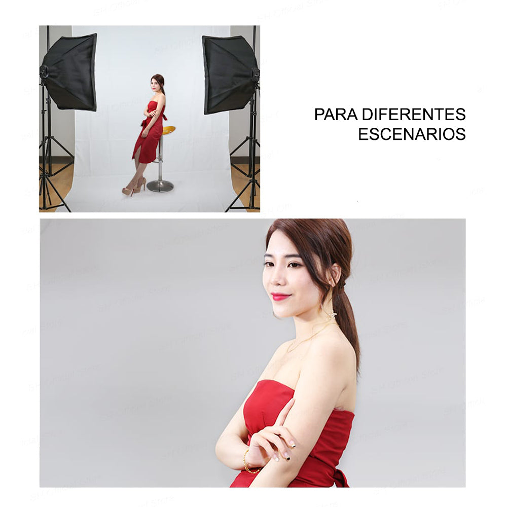 Kit de Iluminación Soft Box FYI260011 Interlud
