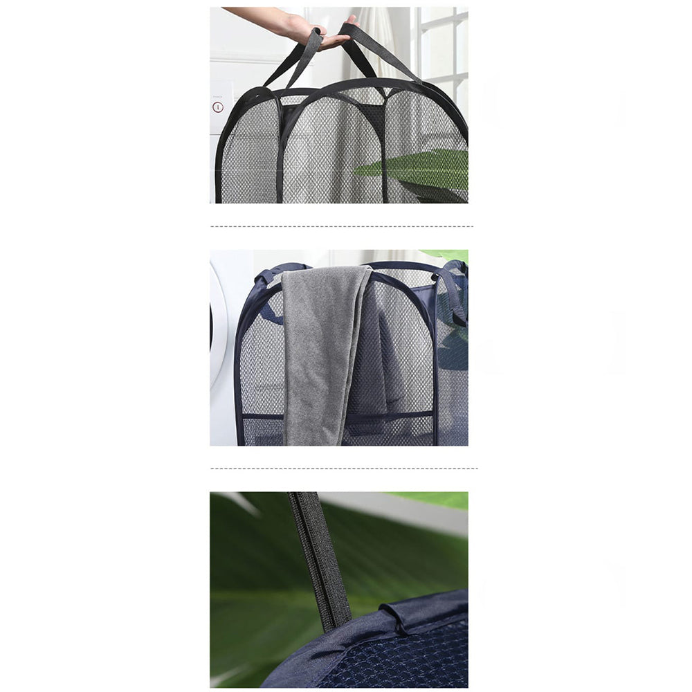Canasto Cesta Plegable de Malla con Asas para Ropa EasyHome