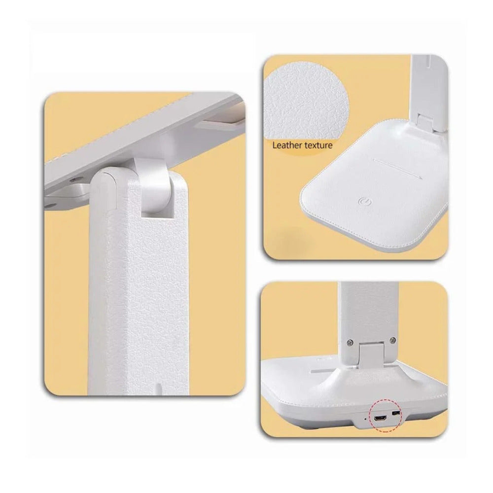 Lampara de Escritorio USB Touch Minimalista Sofisticada Escritorio Celular Blanco