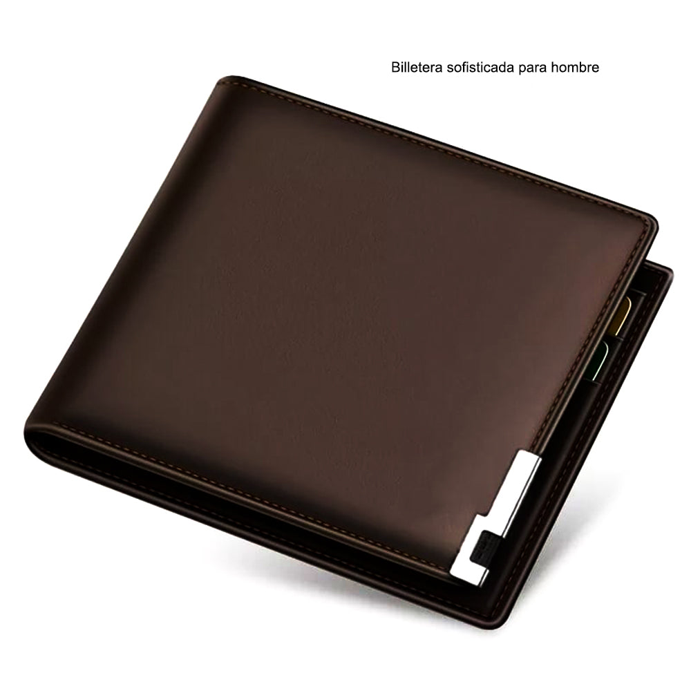 Billetera Tarjetero para Hombre Elegante Marron