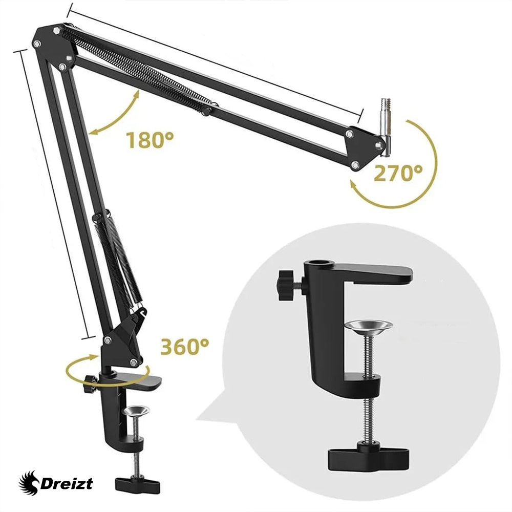 Soporte Brazo Para Micrófono Giratorio 360° MIS300015