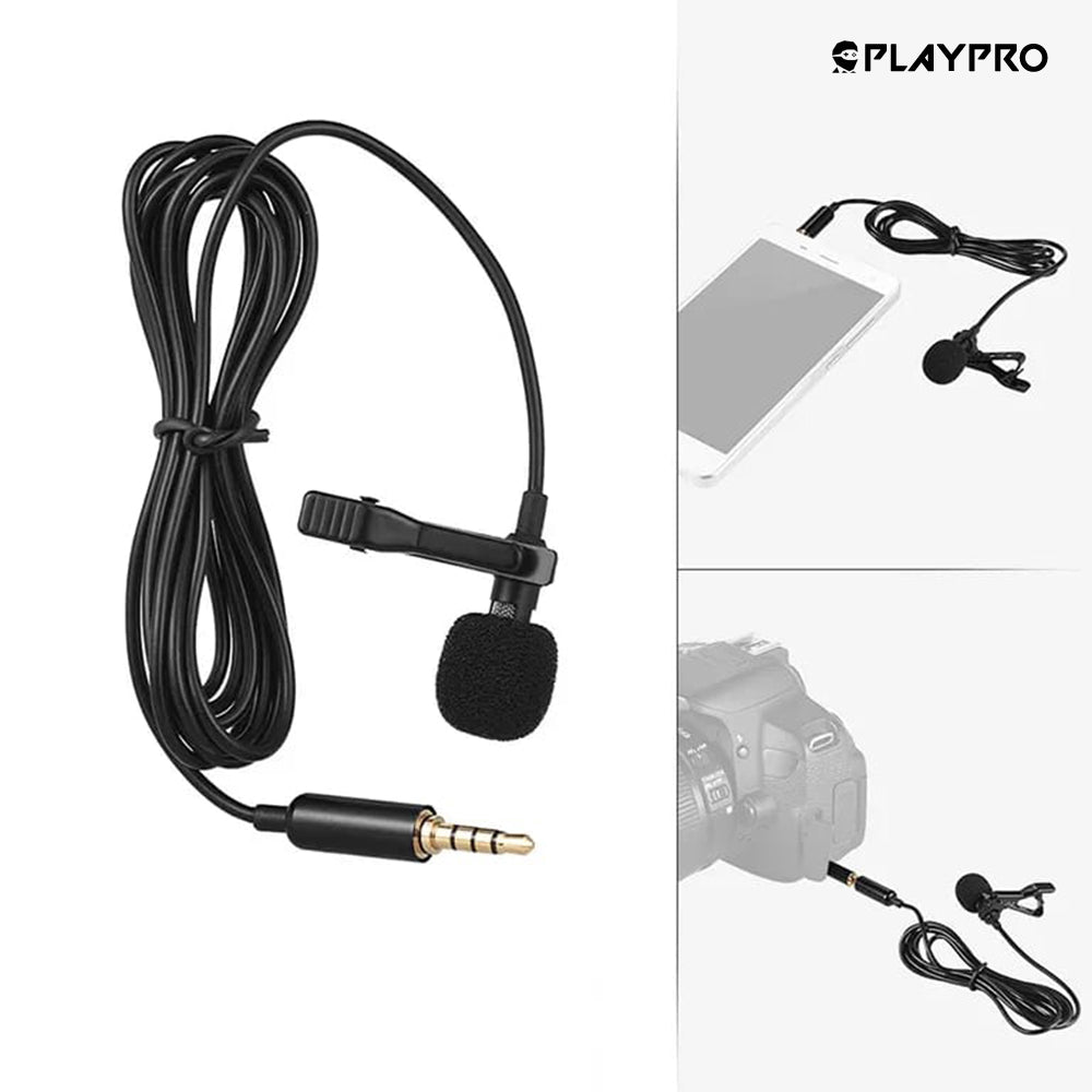 Microfono Lavalier Pechero Solapero para Celulares y Cámara Mis300016