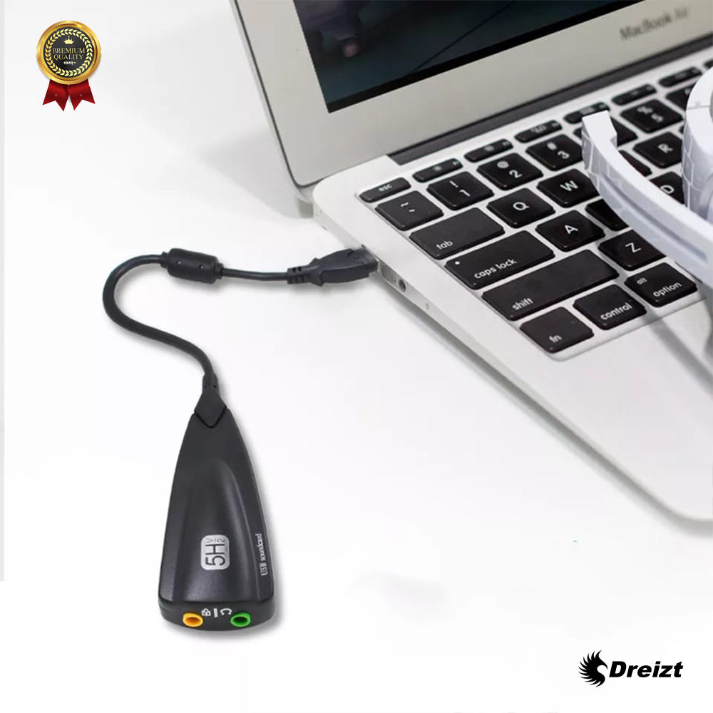 Adaptador USB de Audio 2 en 1 para Micrófono y Audífonos – Steel Sound