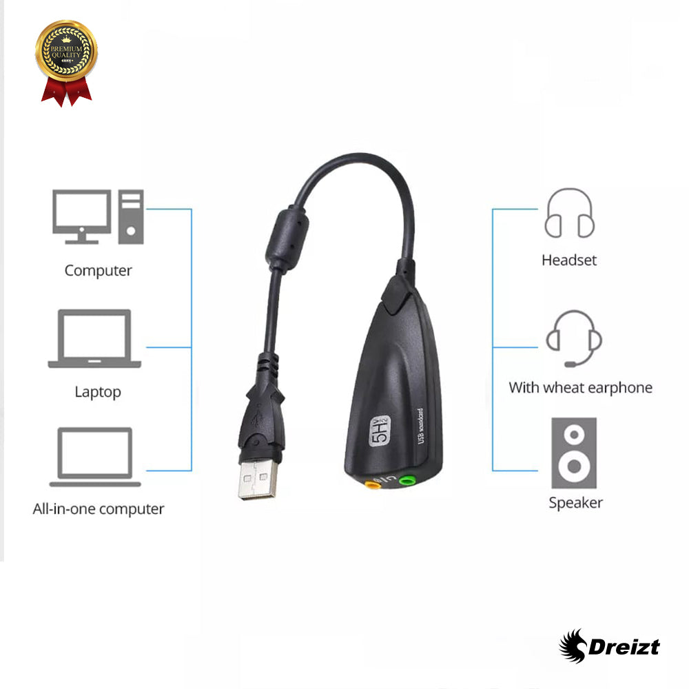 Adaptador USB de Audio 2 en 1 para Micrófono y Audífonos – Steel Sound