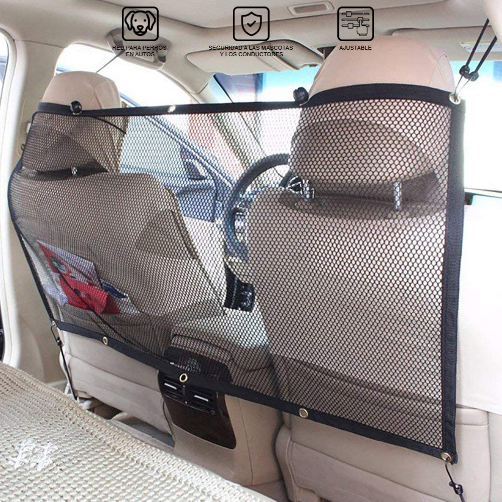 Malla de Seguridad de Perros para Auto de Alta Calidad con Cuerda de Ajustable