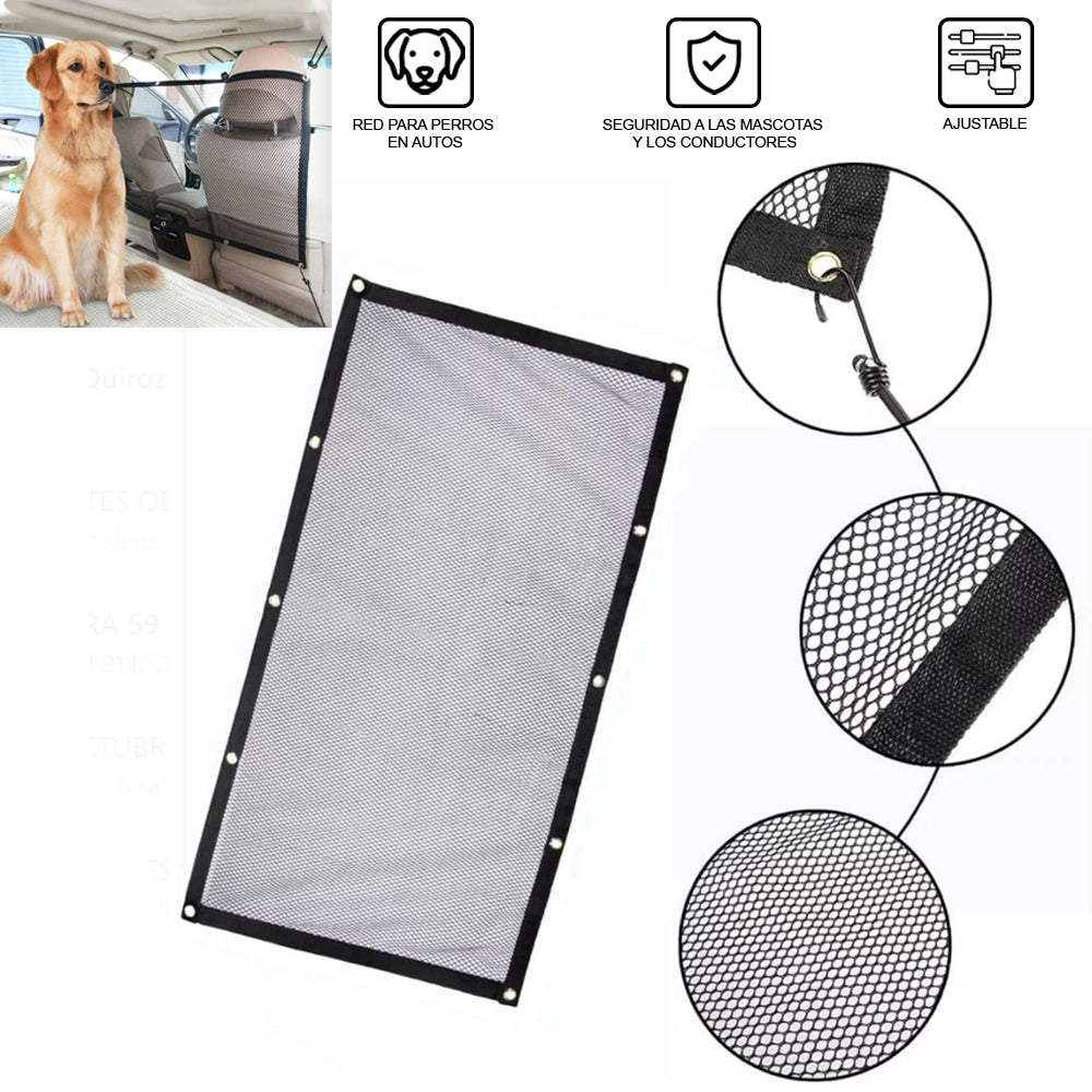 Malla de Seguridad de Perros para Auto de Alta Calidad con Cuerda de Ajustable