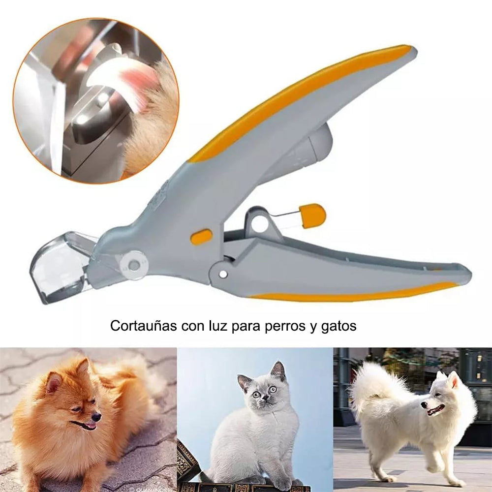 Cortaúñas Profesional para Mascotas Perro Tijeras con Luz LED