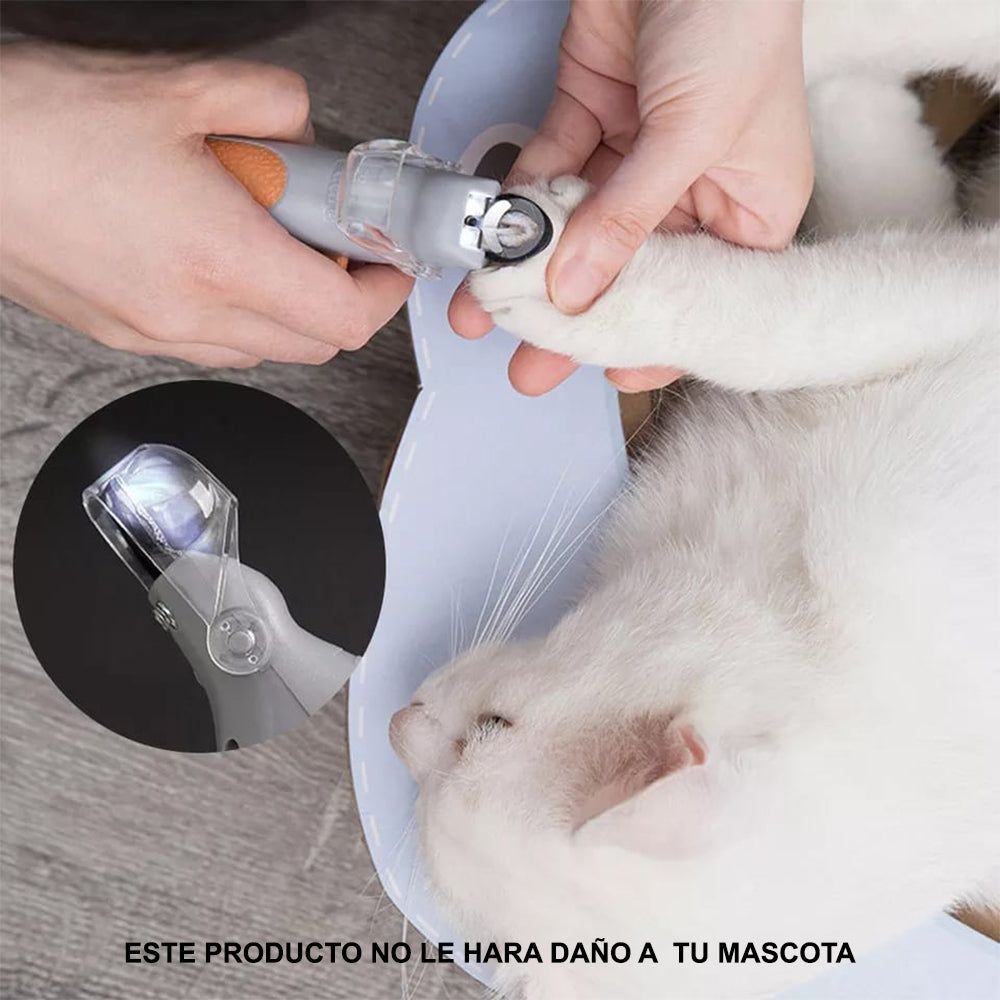 Cortaúñas Profesional para Mascotas Perro Tijeras con Luz LED