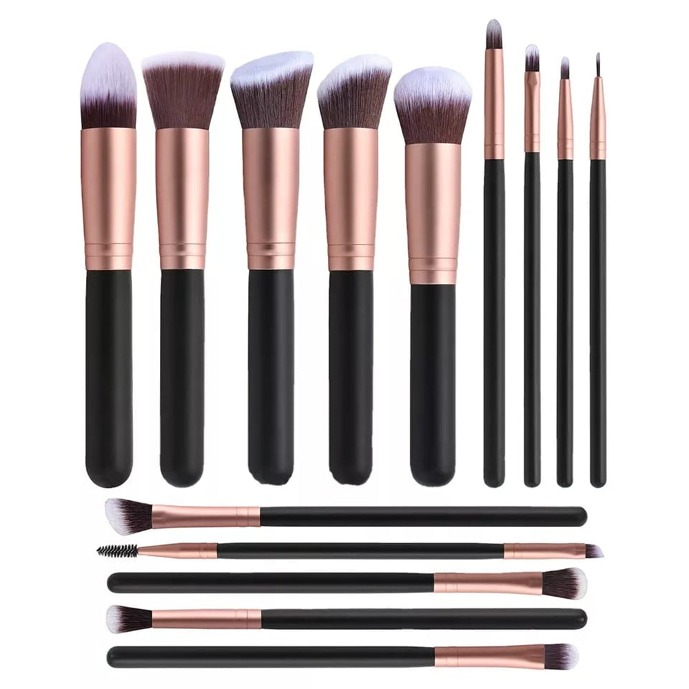 Brochas de Maquillaje Profesionales Set 15 Piezas MYC320003 Negro