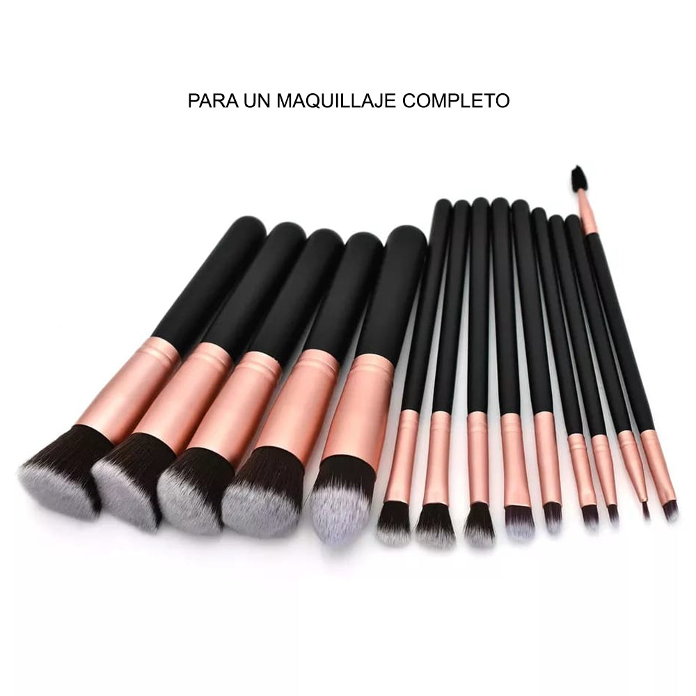 Brochas de Maquillaje Profesionales Set 15 Piezas MYC320003 Negro
