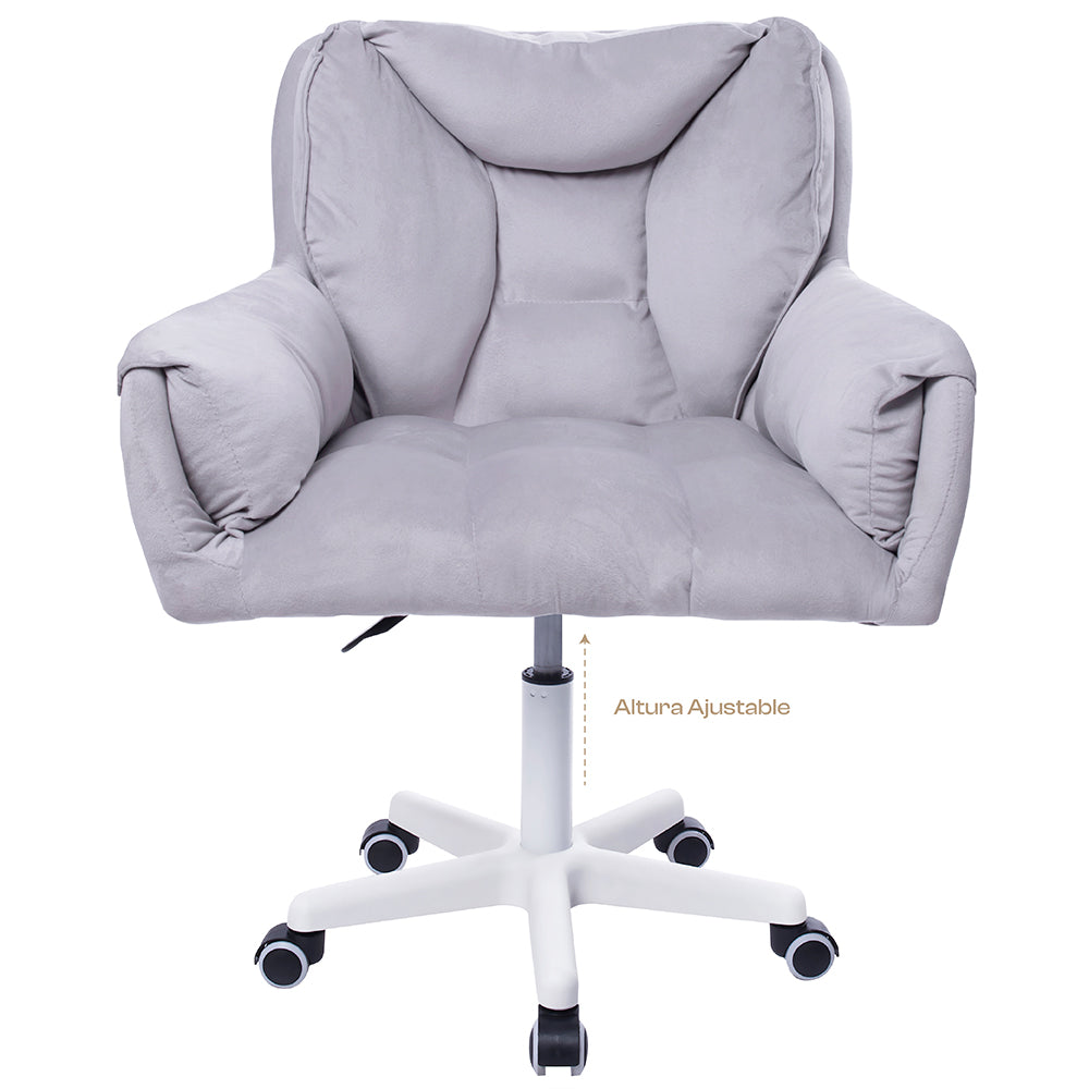 Silla Giratoria de Escritorio Oficina Buckingham Vanity Gris