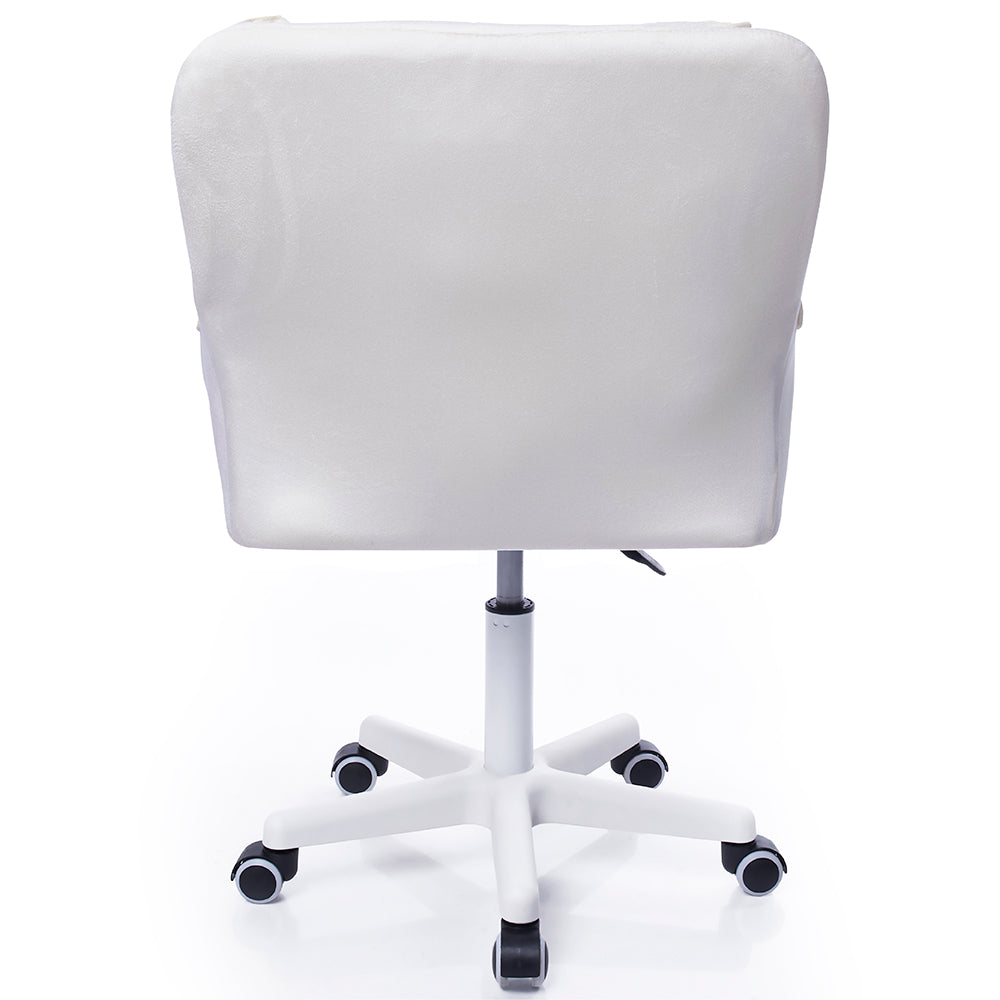 Silla Giratoria de Escritorio Oficina Buckingham Vanity Blanca