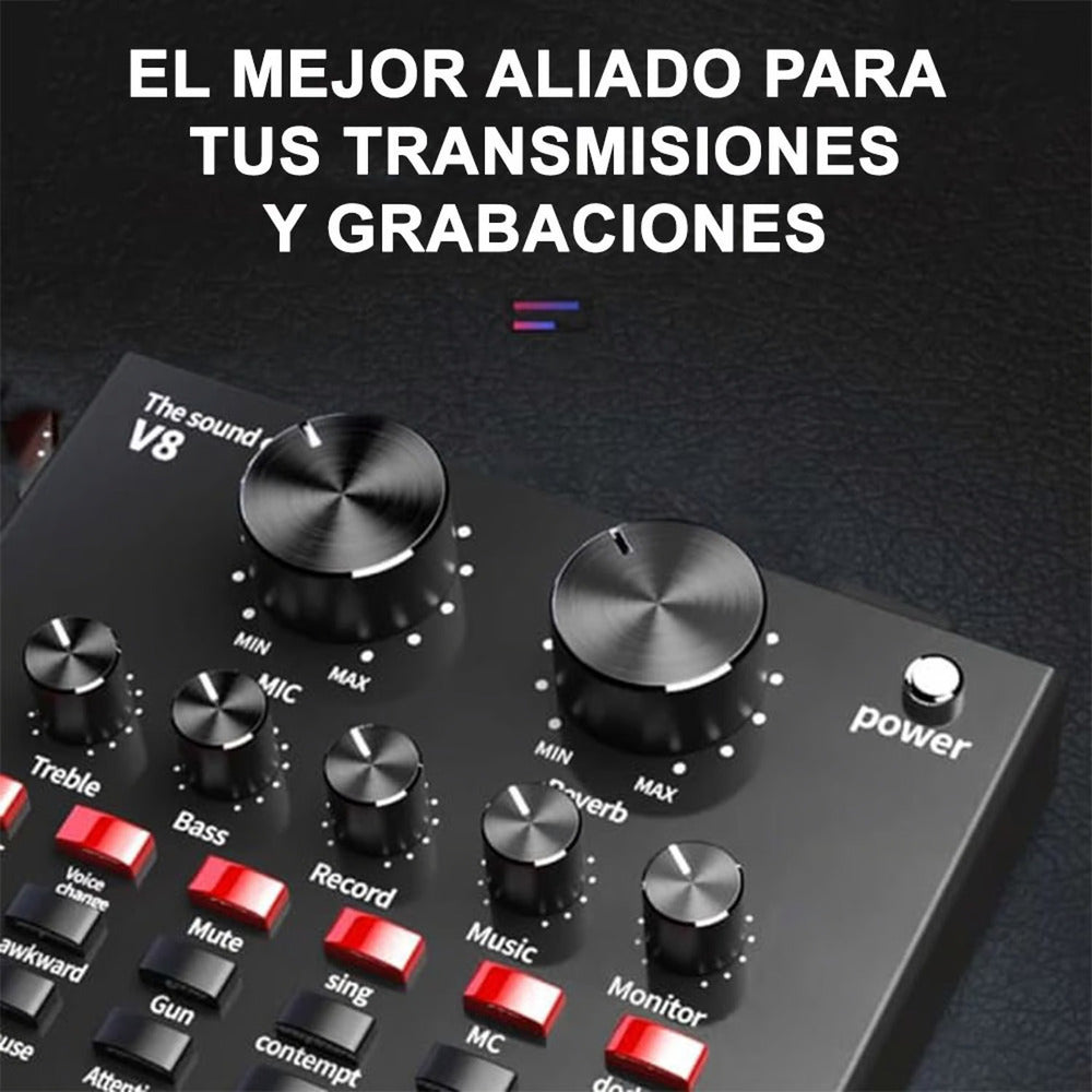 Combo Micrófono BM 800 con Consola Dreizt Negro y Phantom power