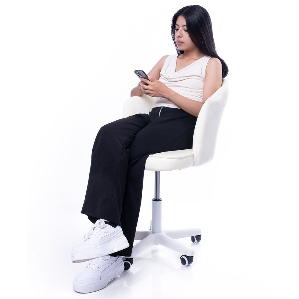 Silla Giratoria de Escritorio Oficina Tocador Q1 Gris Claro Buckingham