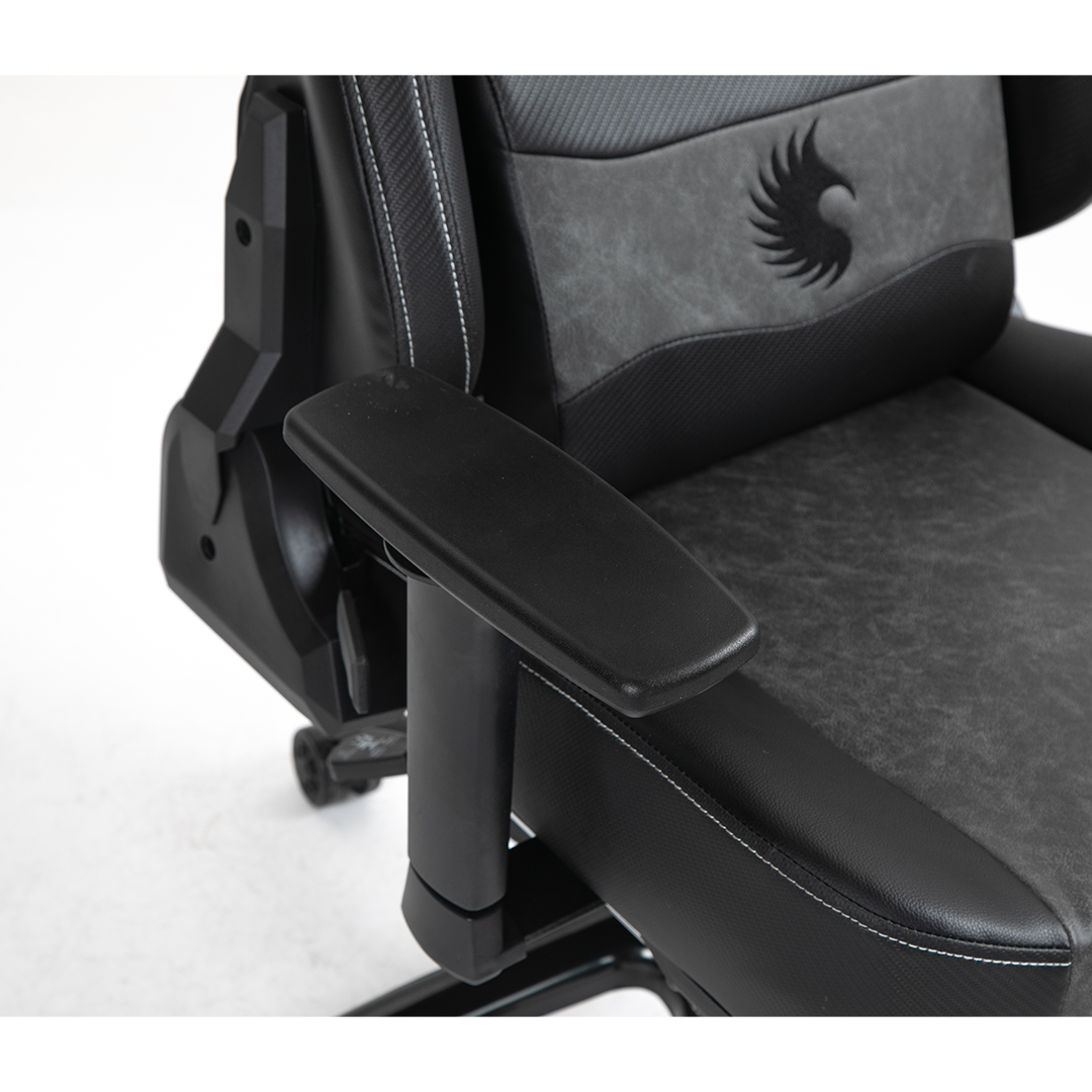 Silla Gamer Dreizt Heroes Series Negro Premium Alta Calidad Reclinable Con Posapies Gas Lift Clase 4