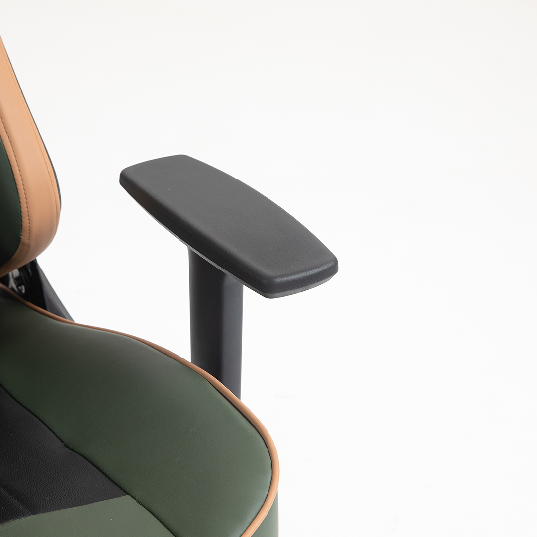 Silla Gamer Dreizt Heroes Series Verde Land Premium Alta Calidad Reclinable Con Posapies Gas Lift Clase 4