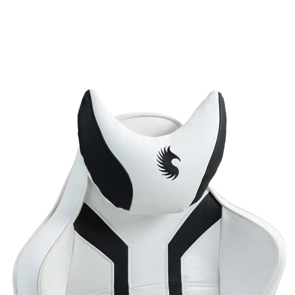 Silla Gamer Dreizt Devil Series Blanco Pro 180° Reclinable Alta Calidad Con Posapies