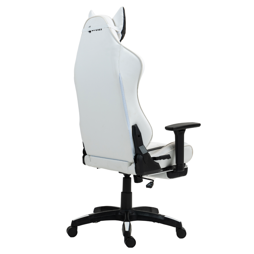 Silla Gamer Dreizt Devil Series Blanco Pro 180° Reclinable Alta Calidad Con Posapies