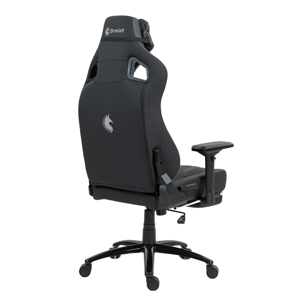 Silla Gamer Dreizt Thunder Series Negro Premium Con Posapies Clase 4