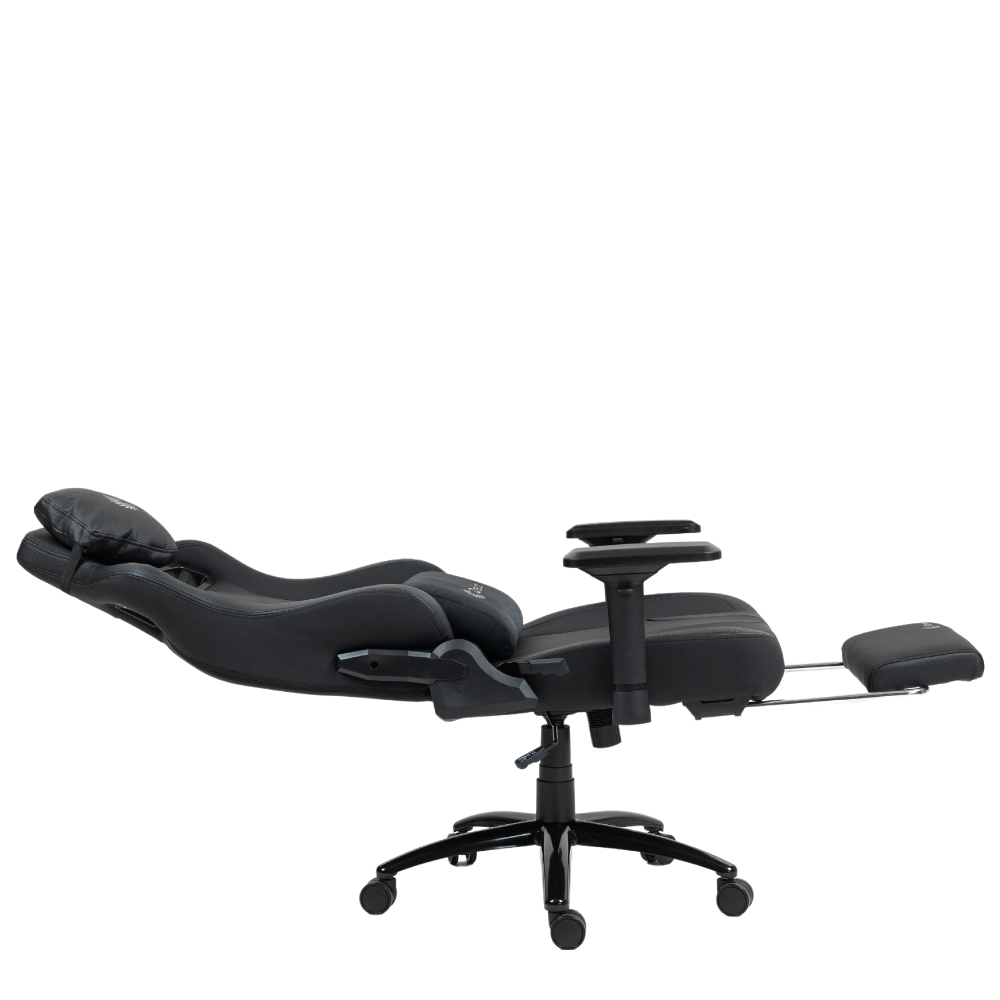 Silla Gamer Dreizt Thunder Series Negro Premium Con Posapies Clase 4