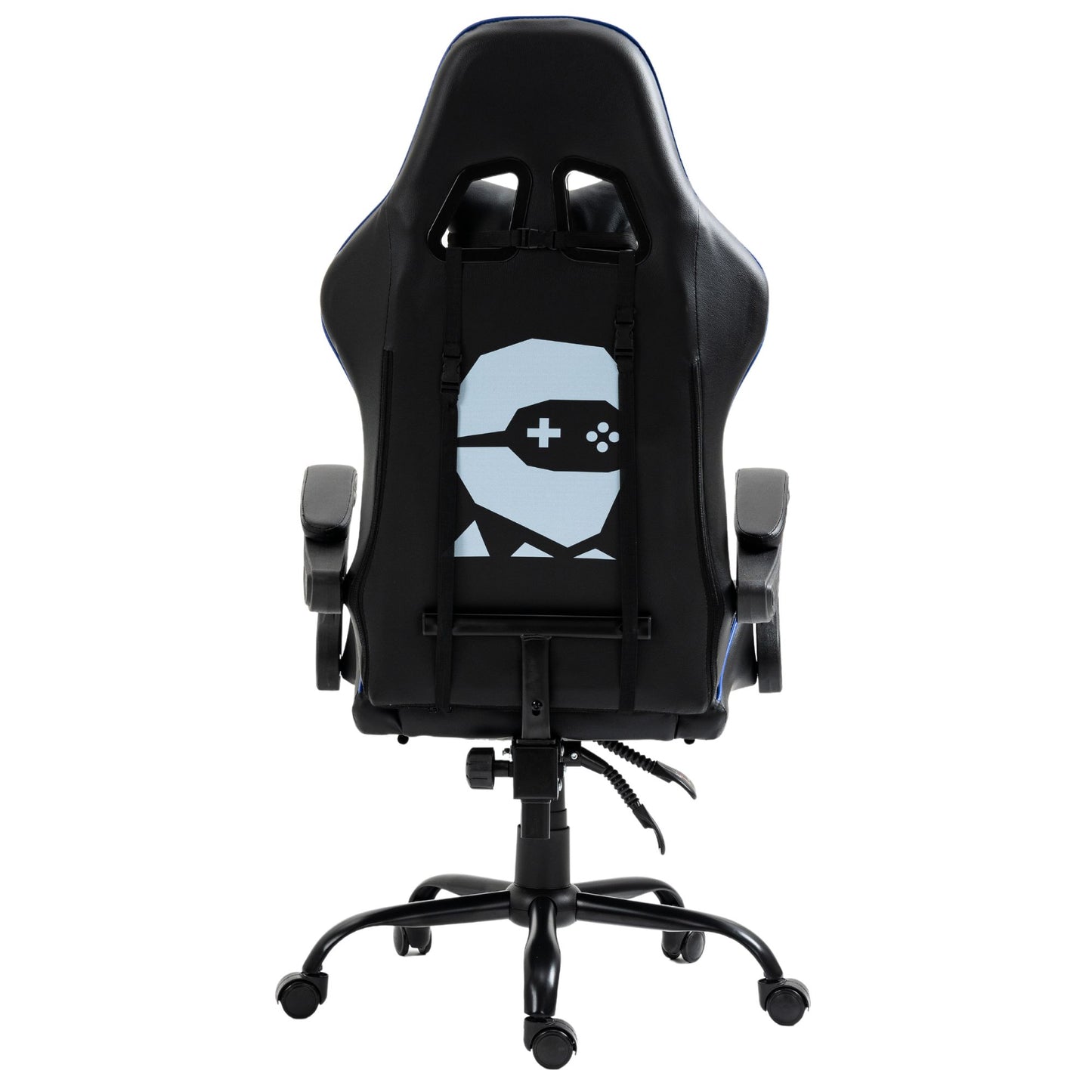 Silla Gamer Con Masajeador Lumbar Playpro X1 Azul Base de Metal