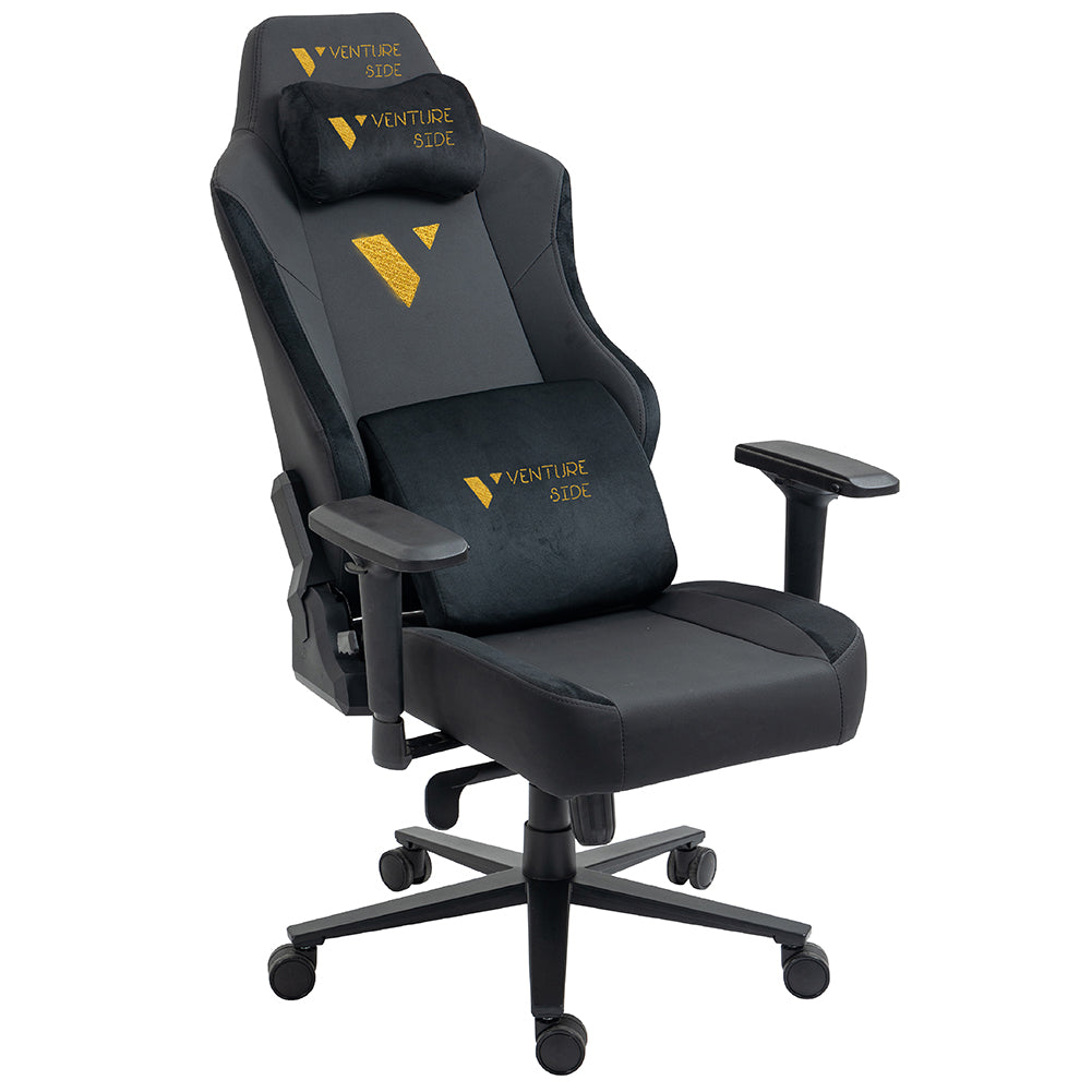Silla Gamer Venture Side Prime Oro Cuero Almohadilla Inteligente Magnetica Reclinable