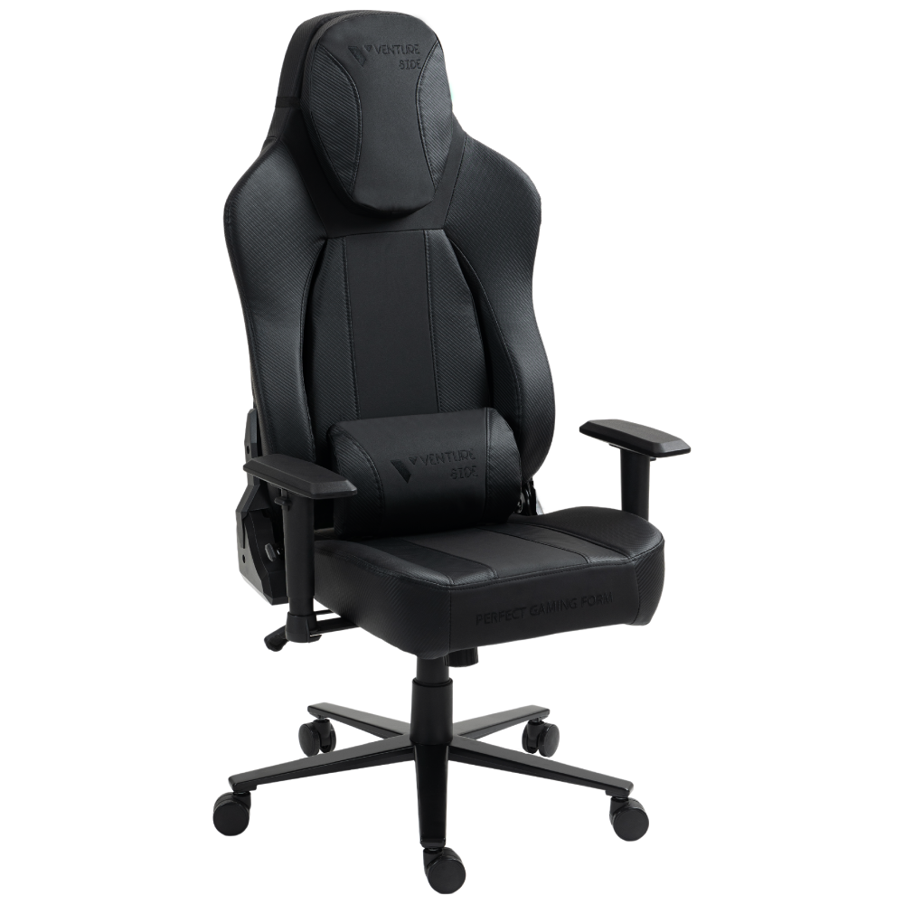 Silla Gamer Venture Side Elite Negro Premium Con Posapies Clase 4