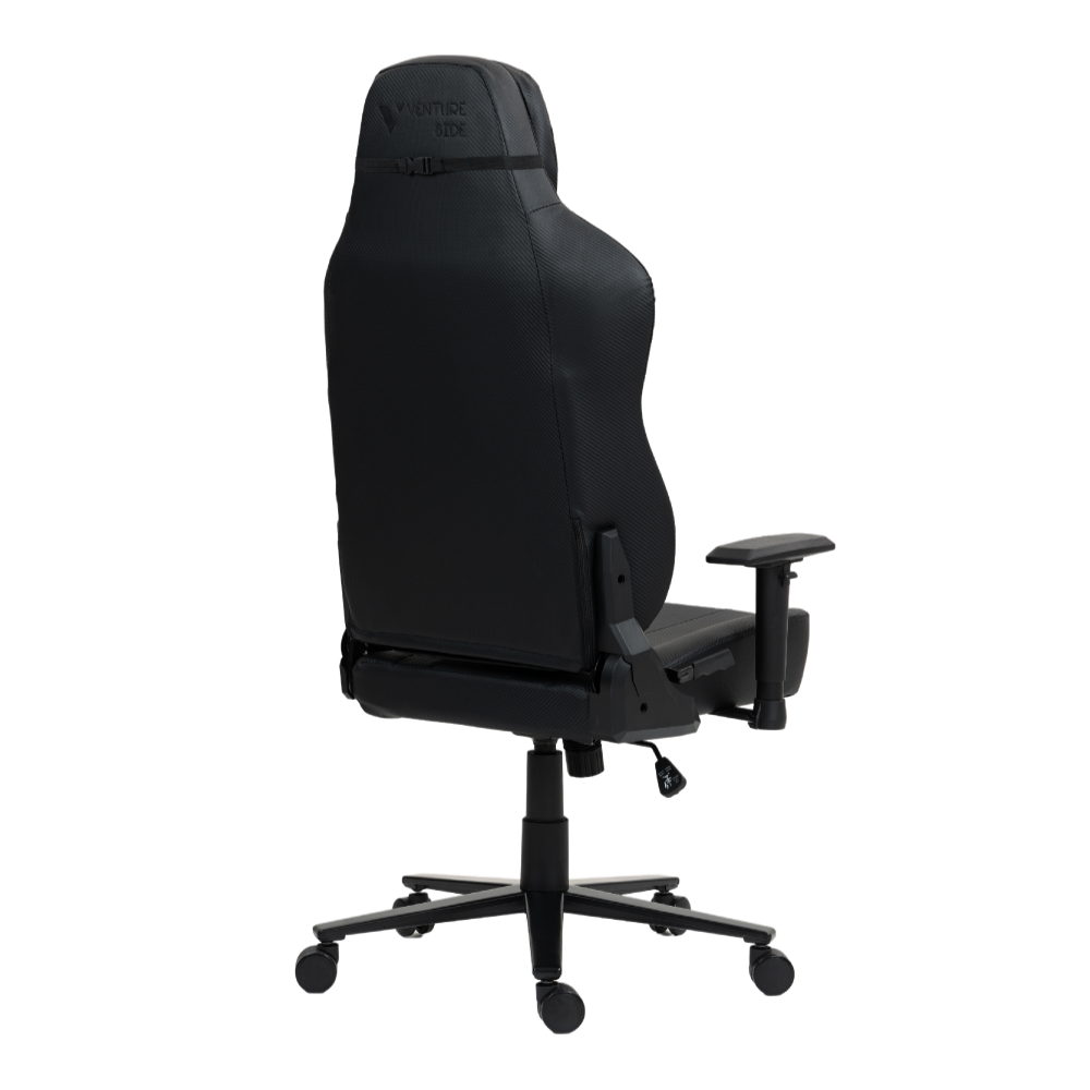 Silla Gamer Venture Side Elite Negro Premium Con Posapies Clase 4