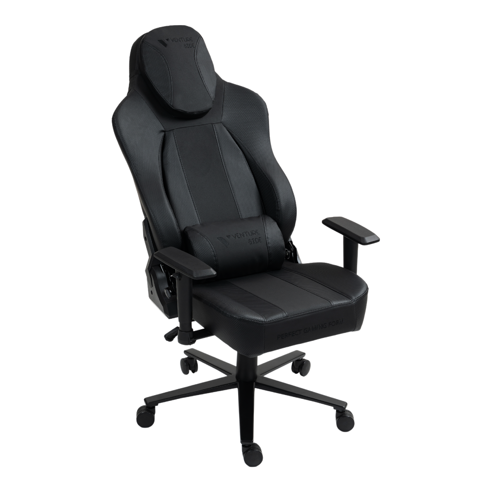 Silla Gamer Venture Side Elite Negro Premium Con Posapies Clase 4