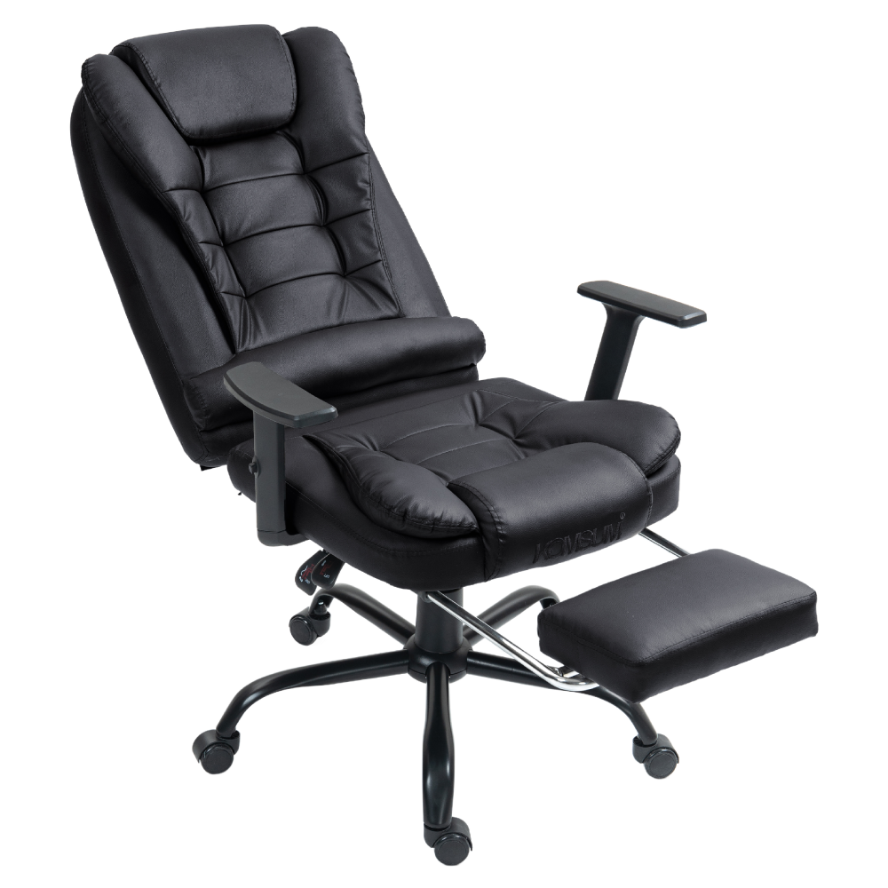 Silla Ergonomica de Oficina Gerencial Base de Acero Roma Komsum Negro