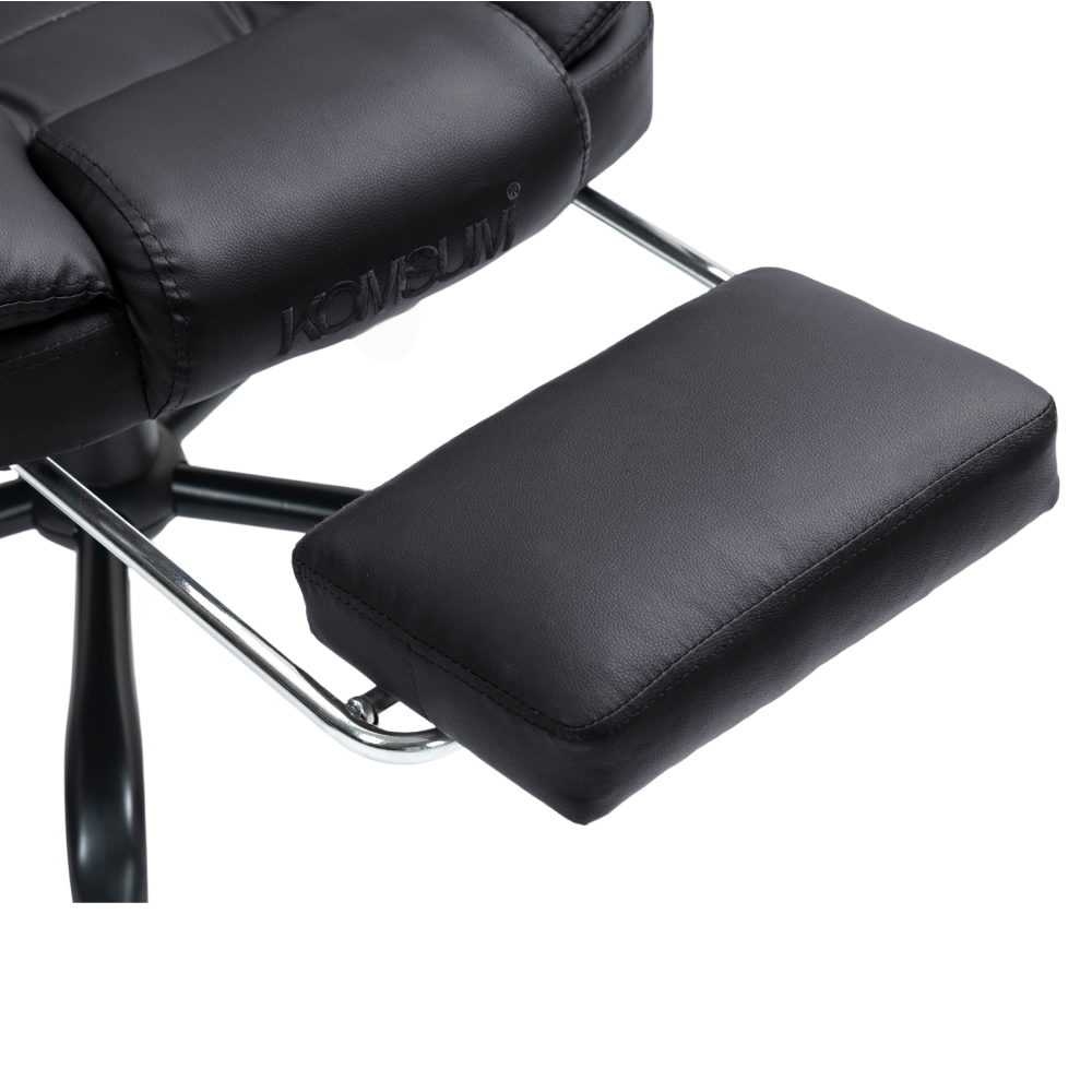 Silla Ergonomica de Oficina Gerencial Base de Acero Roma Komsum Negro