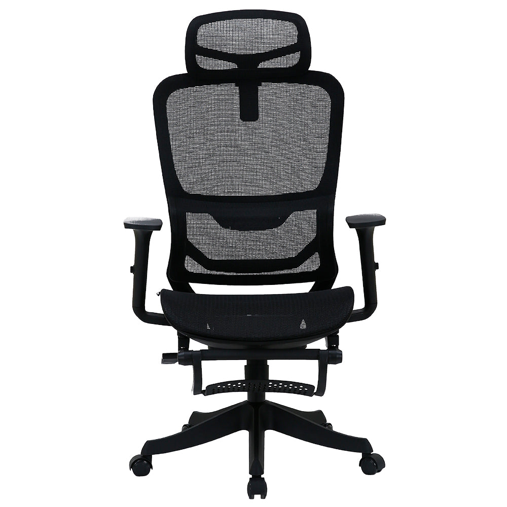Silla Ergonomica de Oficina Gerencial Komsum Paris Negro con Posapies