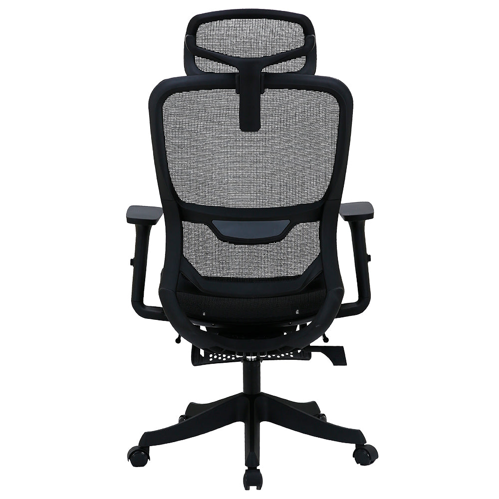 Silla Ergonomica de Oficina Gerencial Komsum Paris Negro con Posapies