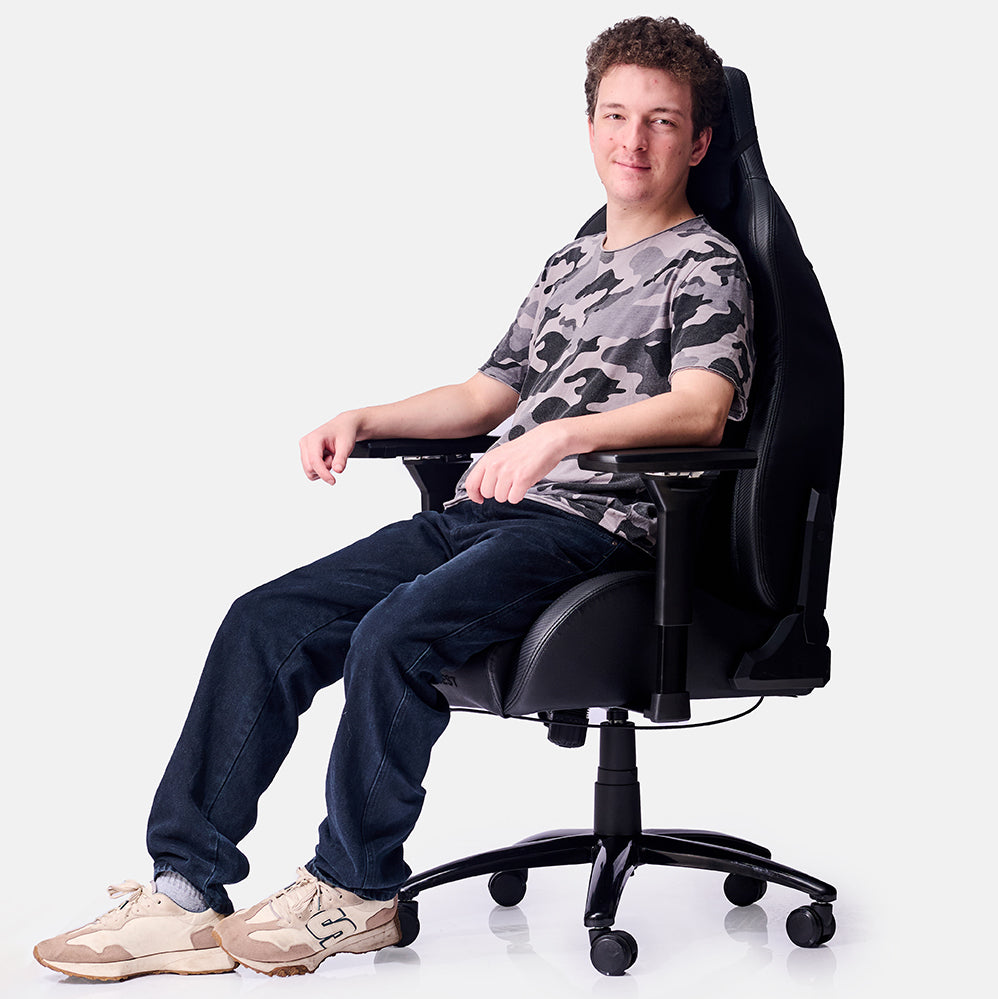 Silla Gamer Dreizt Titan Series Gris Premium Almohadilla Inteligente Reclinable Gas Lift Clase 4