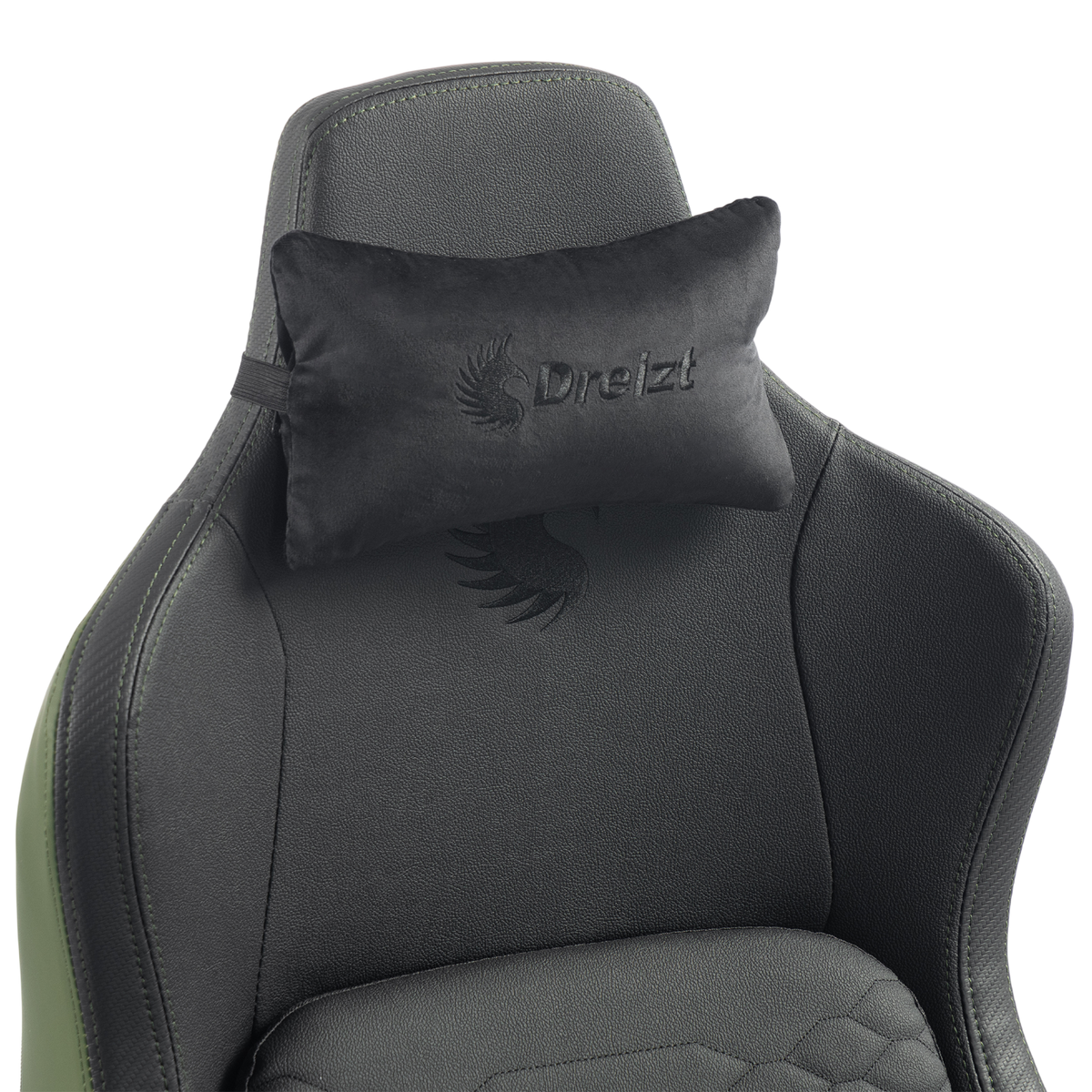 Silla Gamer Dreizt Titan Series Verde Dark Premium Almohadilla Inteligente Reclinable Gas Lift Clase 4