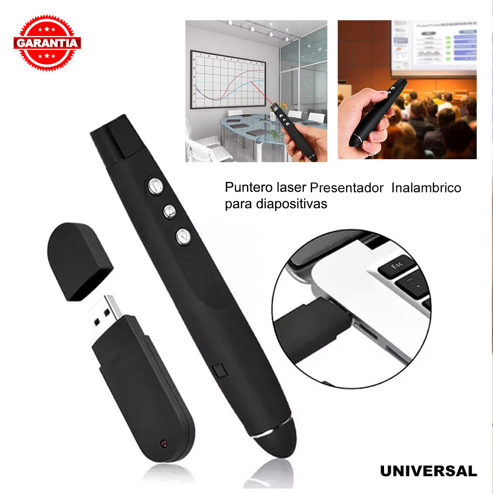 Puntero Láser Presentador de Diapositivas Inalámbrico Alta Calidad TYV360002