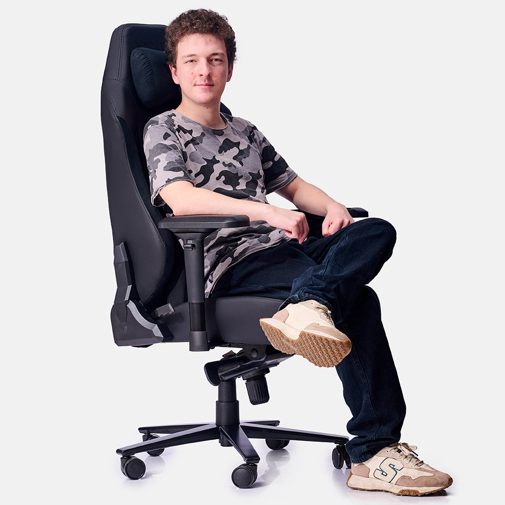 Silla Gamer Venture Side Prime Negro Cuero Almohadilla Inteligente Magnetica Reclinable