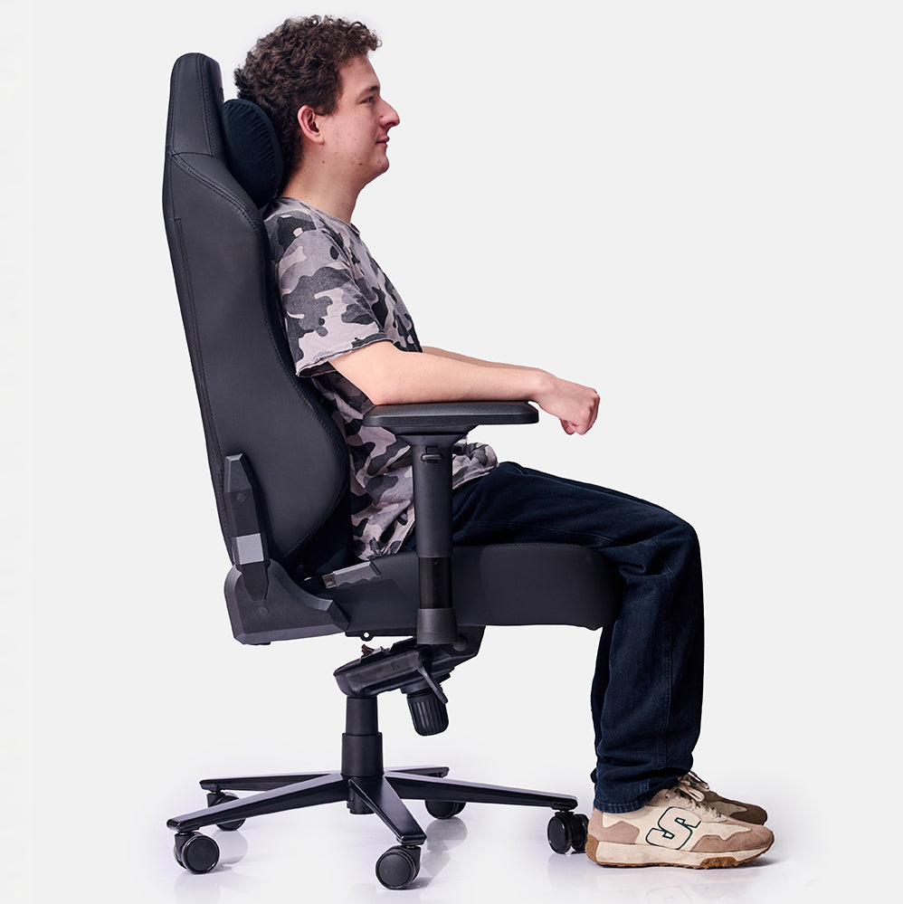Silla Gamer Venture Side Prime Negro Cuero Almohadilla Inteligente Magnetica Reclinable