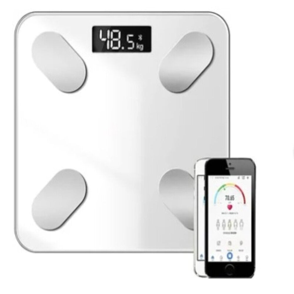 Balanza Digital Inteligente Bluetooth IMC Edad Corporal Blanco