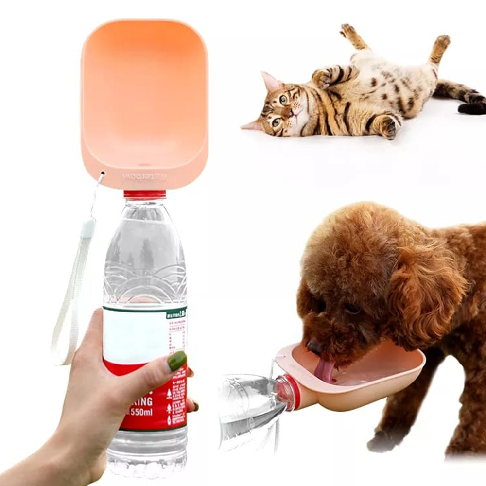 Bebedero Botella de Agua Portátil de Viaje para Perro Gato Mascota Azul